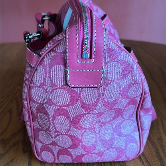 Coach Heritage Stripe Signature Satchel - Picture 4 of 9